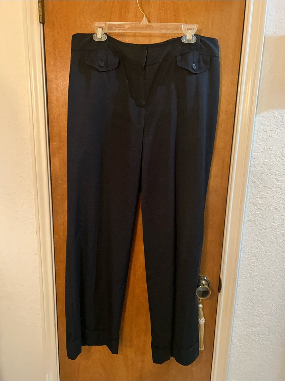 Ann Taylor Navy Women’s Tailored Dress Pants - Classic Straight Leg. 14